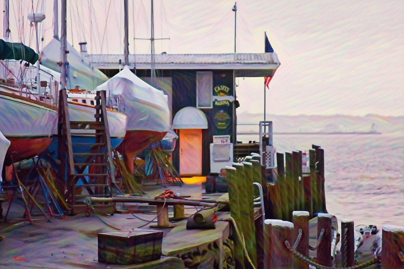 "Casey's Marina" Colorful Painter Series