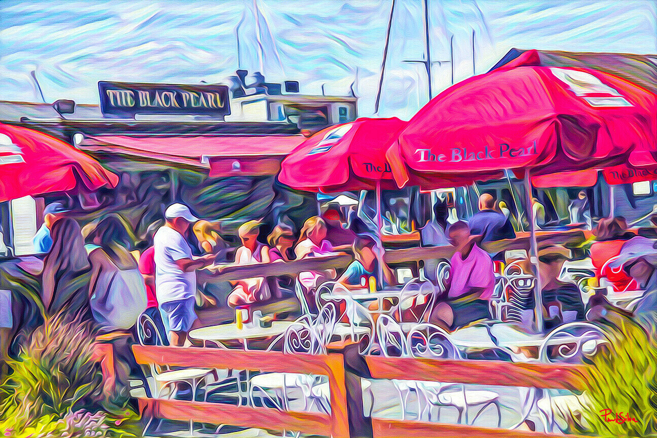 "Black Pearl Patio" Colorful Painter Series