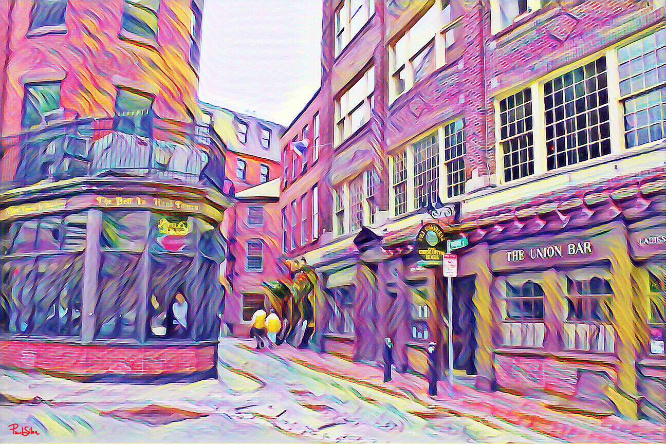 "Bell in Hand Tavern" Colorful Painter