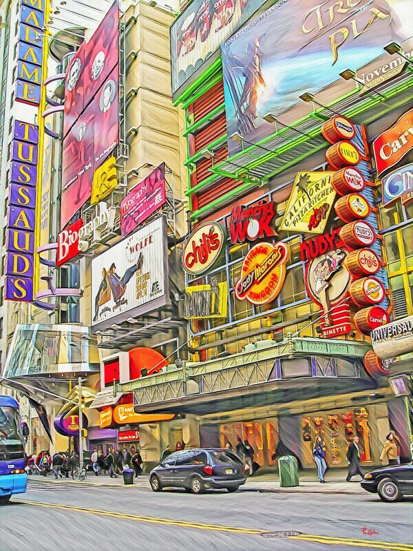 "Madame Tussaud's 42nd Street" Colorful Painter Series