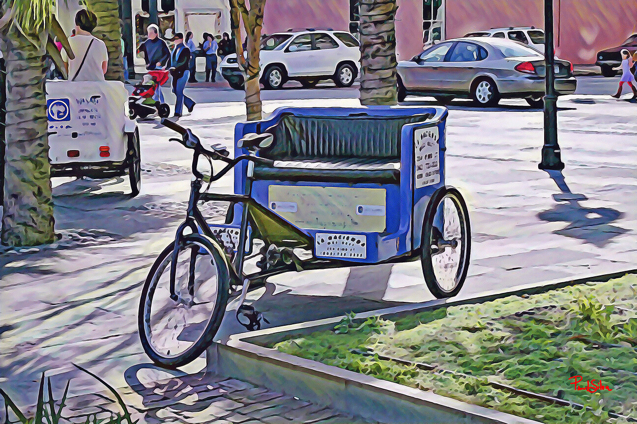 "Charleston Pedi-Cab" Colorful Painter Series