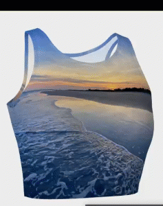 Beach Sunset Athletic Crop Top