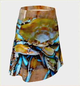 Blue Crabs Flare Skirt