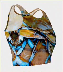 Blue Crabs  Athletic Crop Top