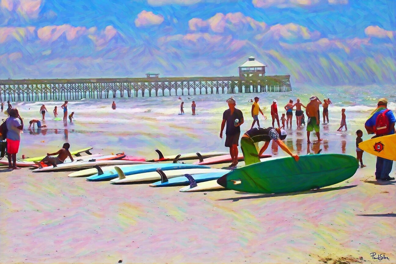"Folly Surf Party " Colorful Painter Series