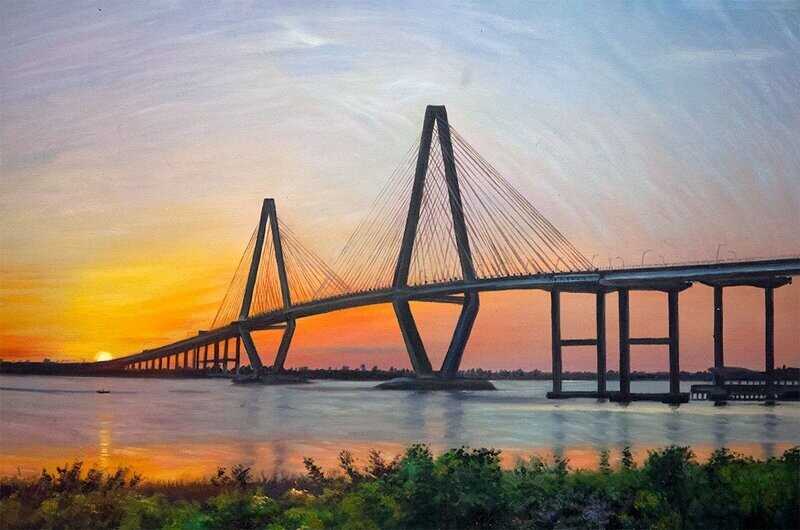 "Ravenel Bridge Sunset 2022"