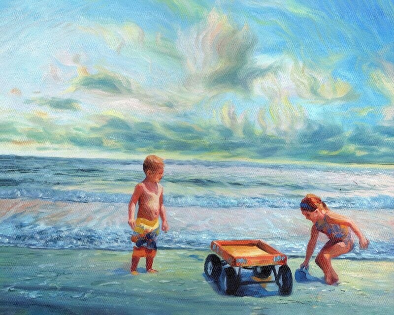 "Children at the Beach"