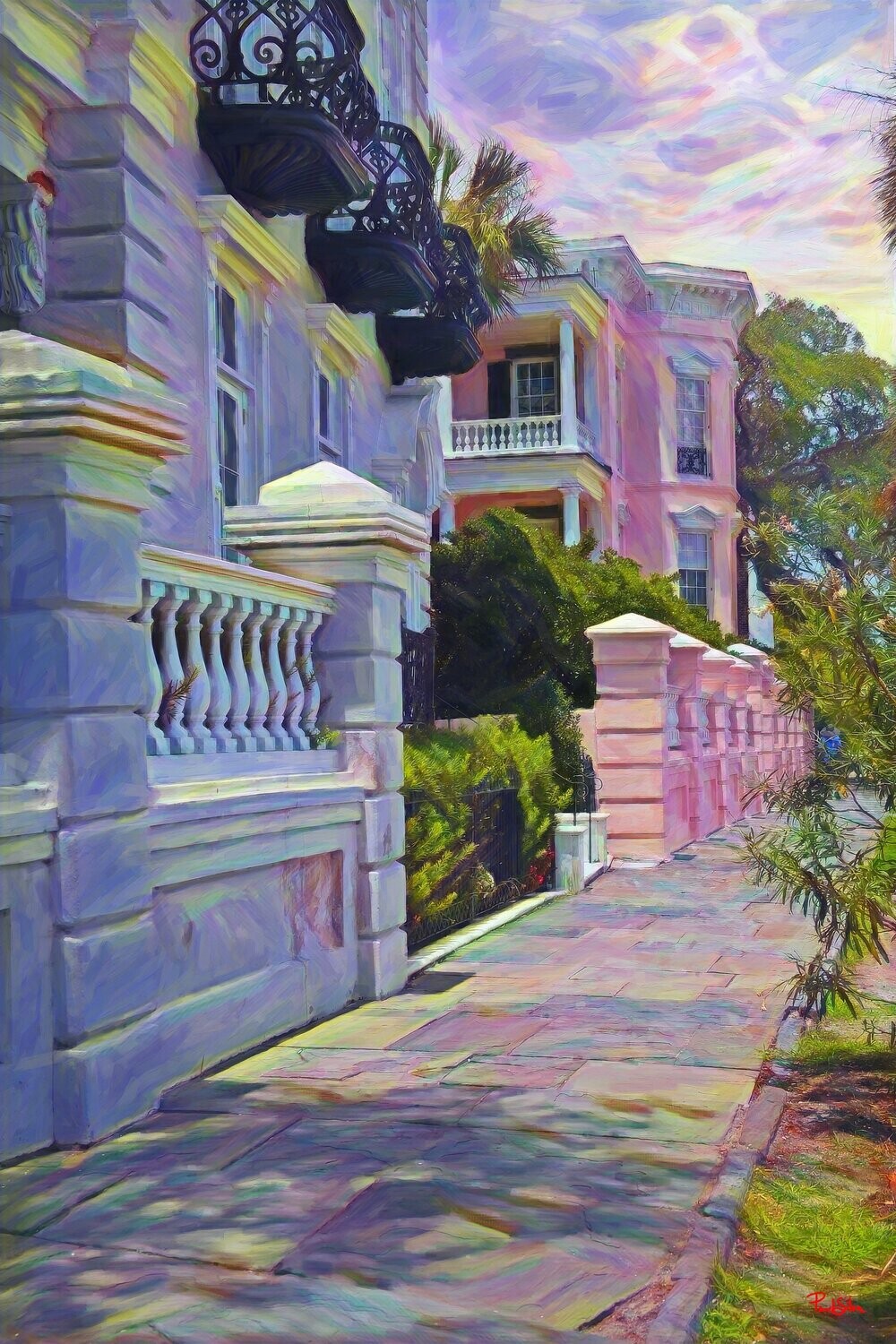 "Charleston High Battery" Handpainted Oil 20x30