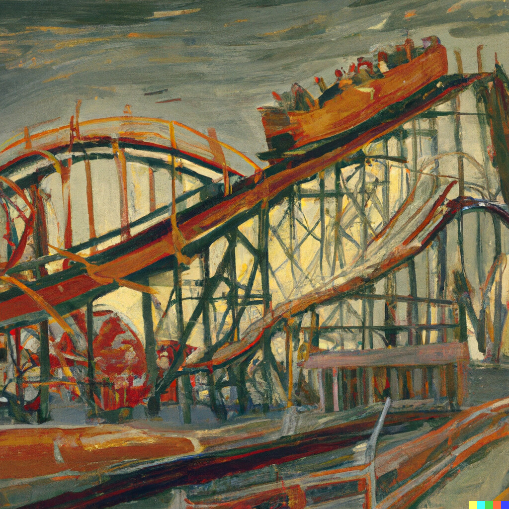 "Rollercoaster-4" John Sloan Style