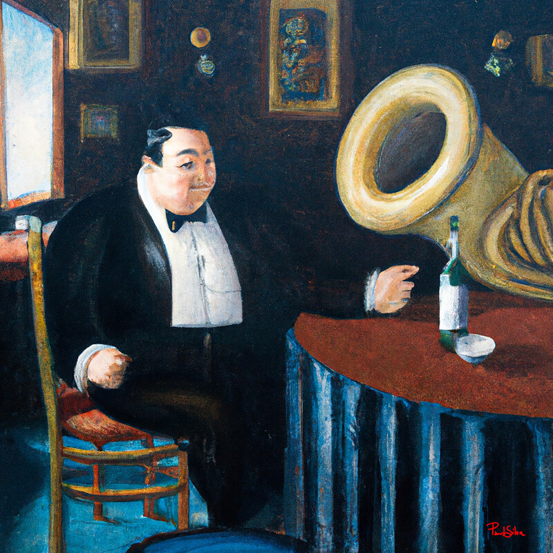 "Tuba at the Table" Botero Style