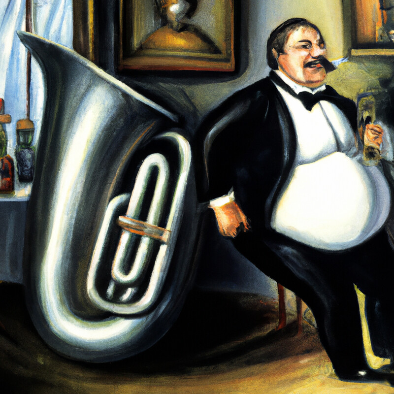 "Tuba Player" Botero Style