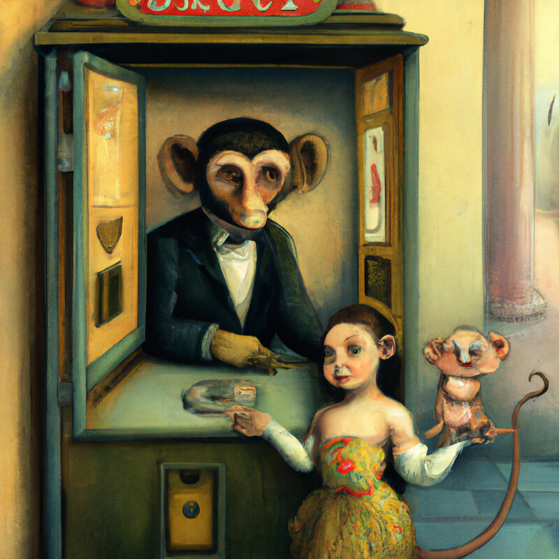 "The Ticket Booth" Salvador Dali Style