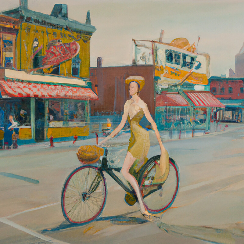 "Coney Island Peddler" Reginald Marsh Style