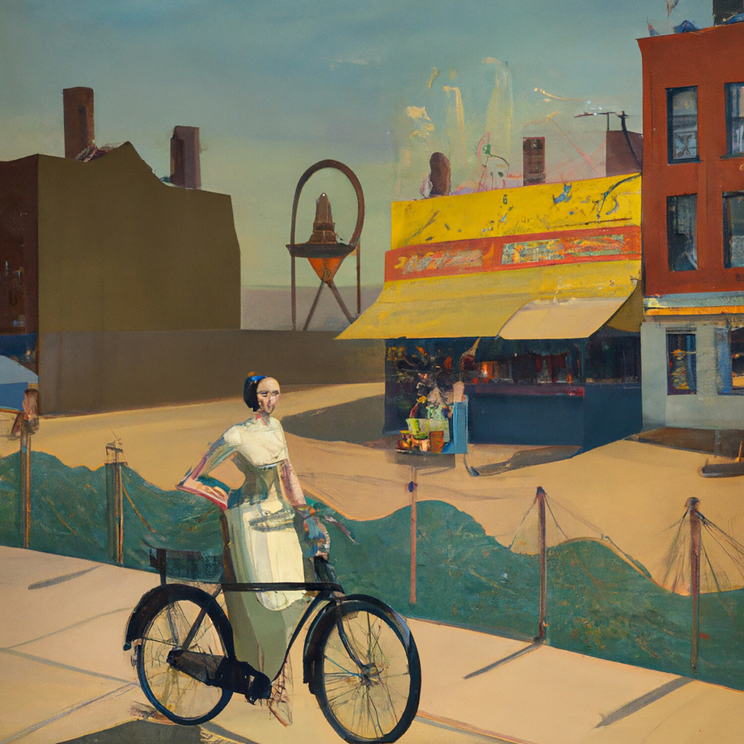 "Contemplating the Ride" Reginald Marsh Style