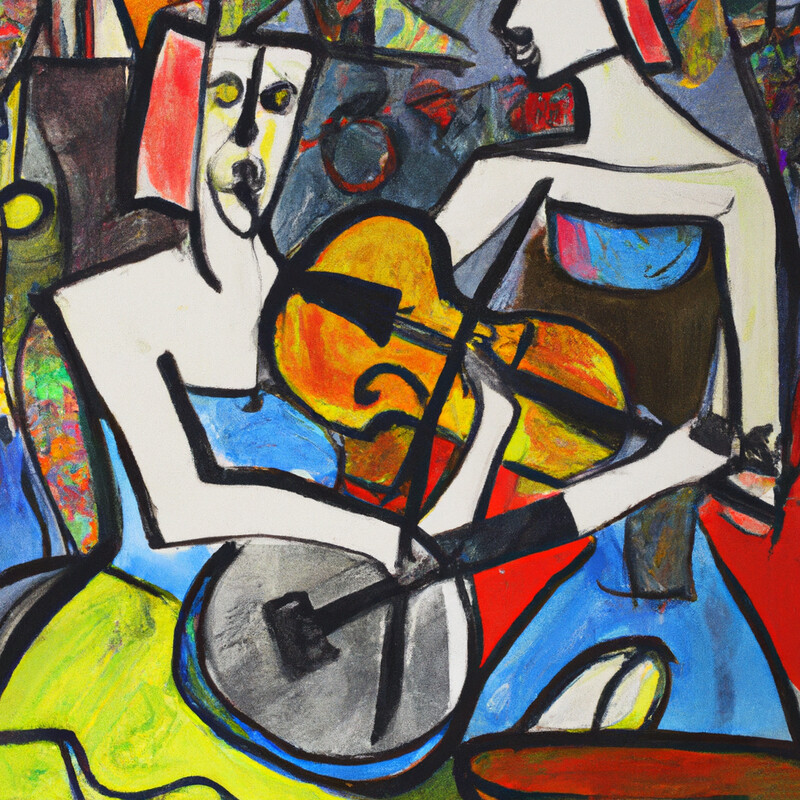 "Musical Duo" Pablo Picasso Style