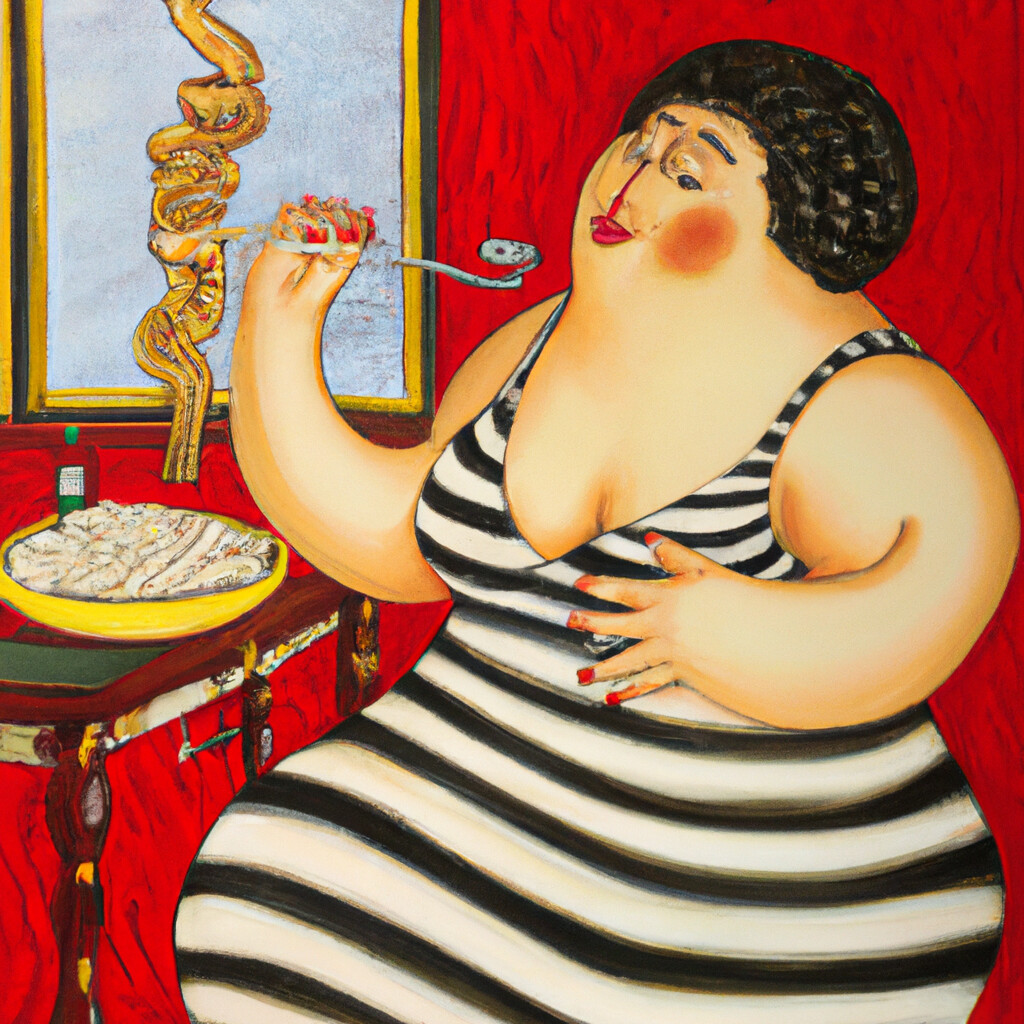 "Pasta Time" Botero Style