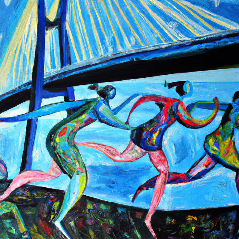 "Cooper River Bridge Run" Marc Chagall Style
