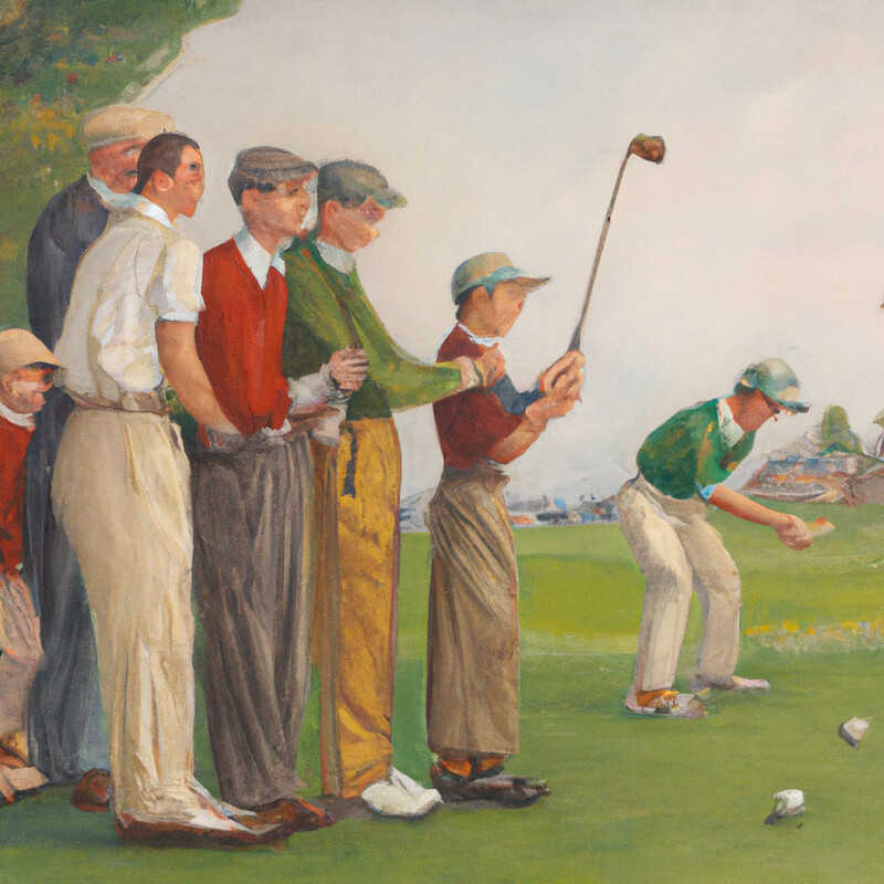 "Tee Time" Norman Rockwell Style