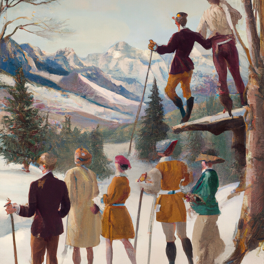 "The Aspen Crowd" Norman Rockwell Style