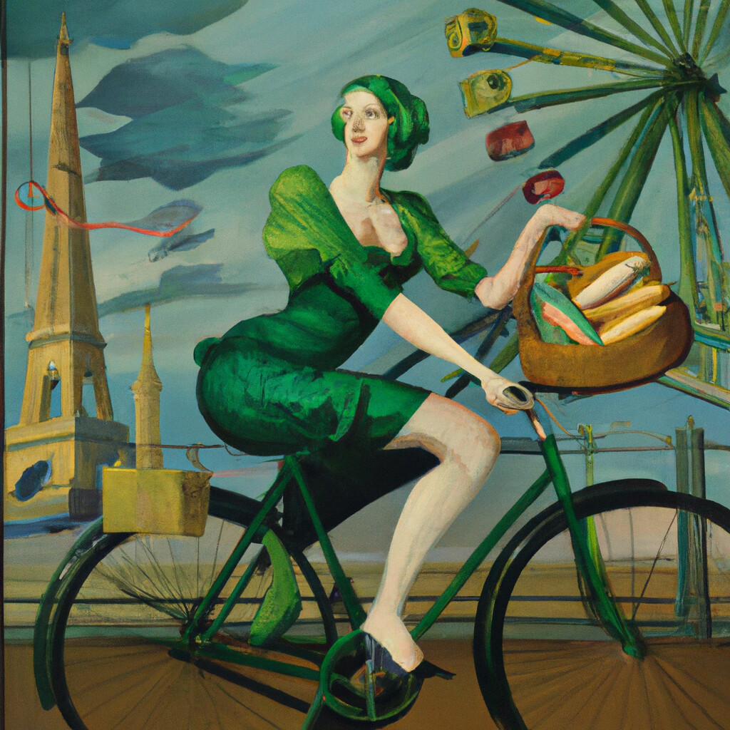 "Baguette Run" Tamara de Lempicka Style