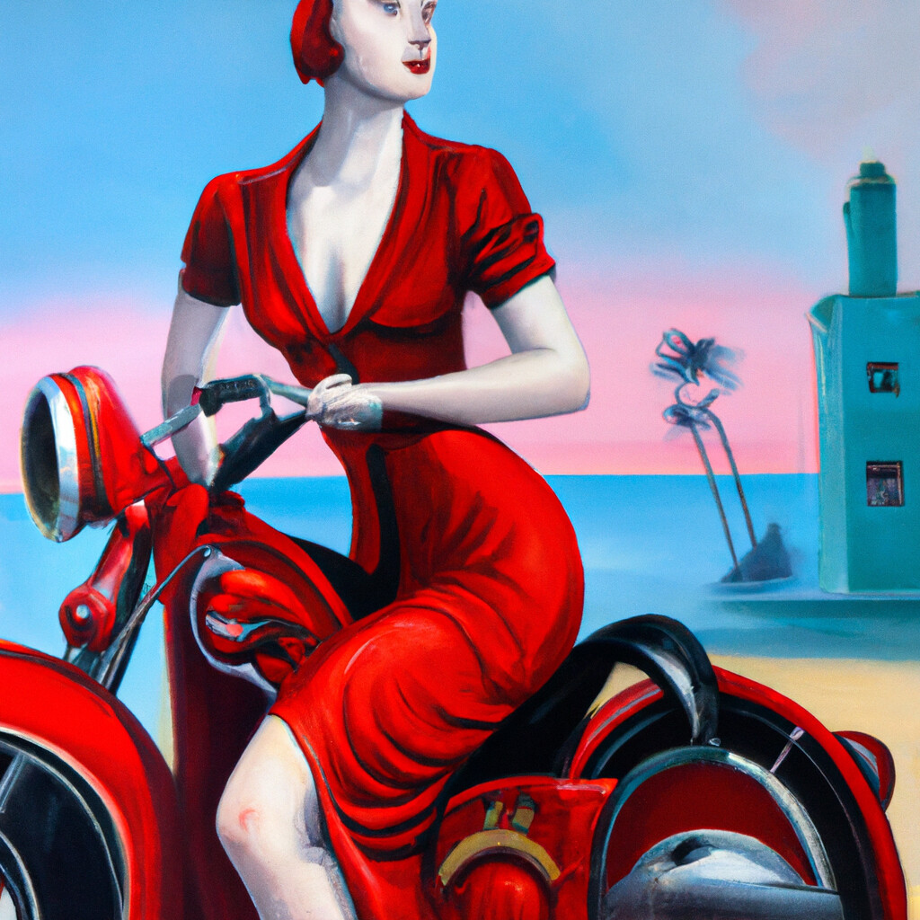 "Easy Rider" Tamara de Lempicka Style