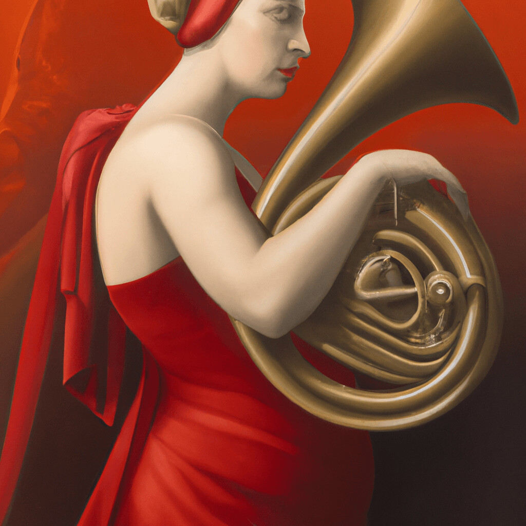 "The French Horn" Tamara de Lempicka Style
