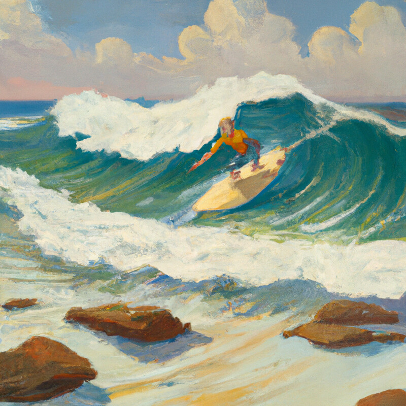 "Surfs Up" Norman Rockwell Style