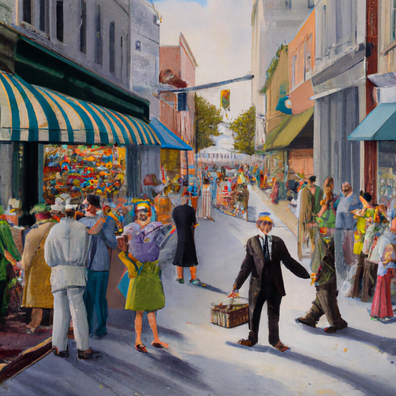 "2nd Sunday on King Street" Norman Rockwell Style