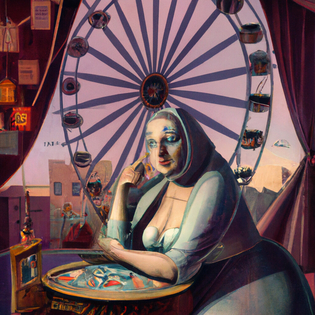 "Coney Island Fortune Teller" Tamara de Lempicka Style
