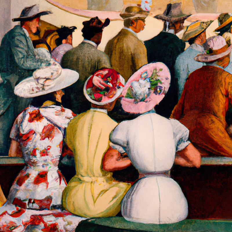"Derby Ladies" Norman Rockwell Style