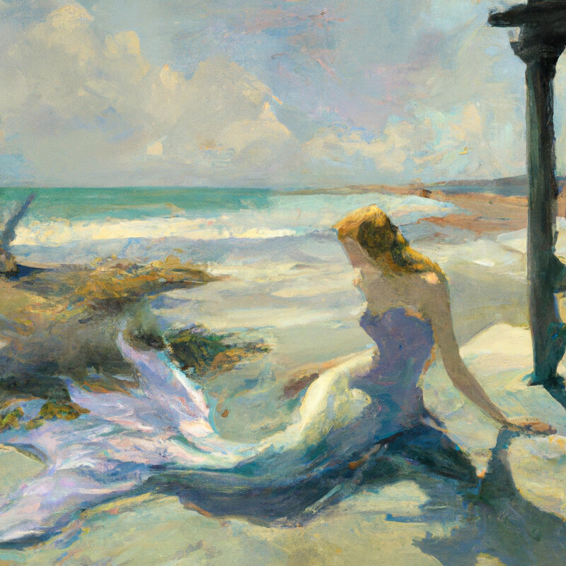 "Lavender Mermaid" Richard Edward Miller Style
