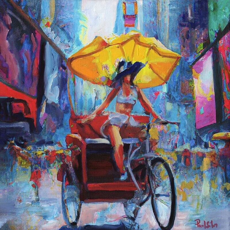 "Times Square Pedi-Cab -3" by Paul SIlva