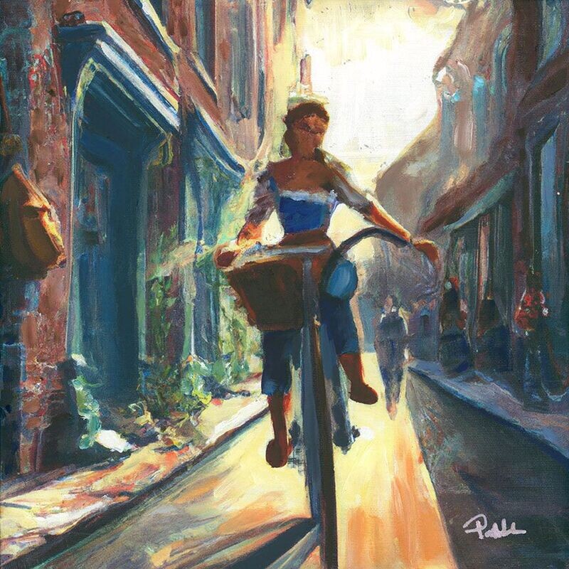 "I Want to Ride" Mixed Media Original 12 x 12