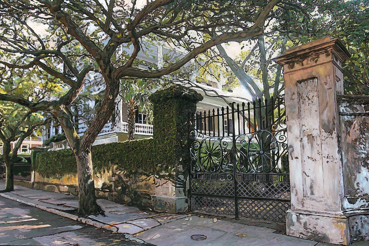 "The Beautiful Gate" 36x24 Hand-painted Oil