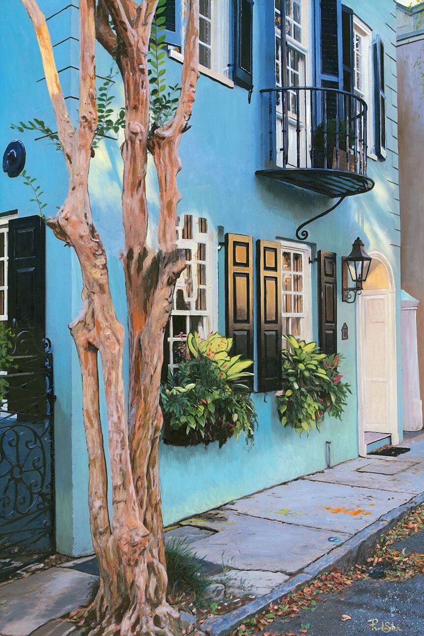 "Tradd Street" Handpainted Oil 20x30