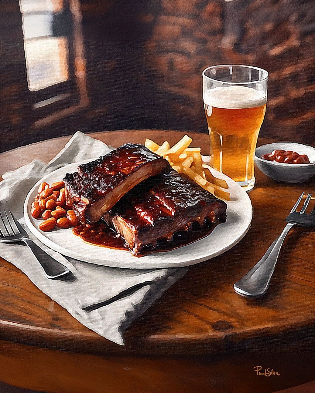 "BBQ Rib Plate" by Paul Silva