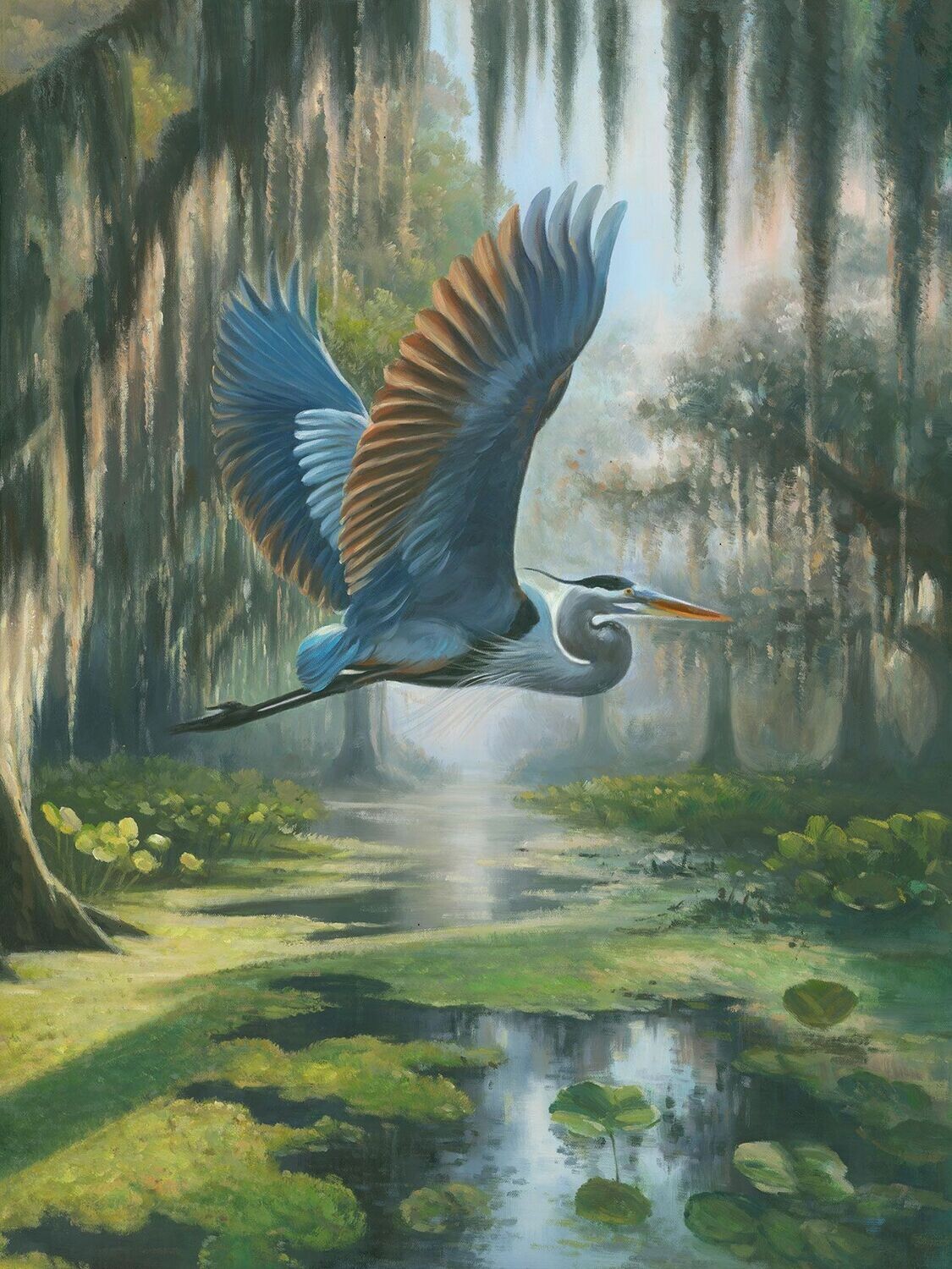 "Basin Blue" Hand Painted Oil 30x40
