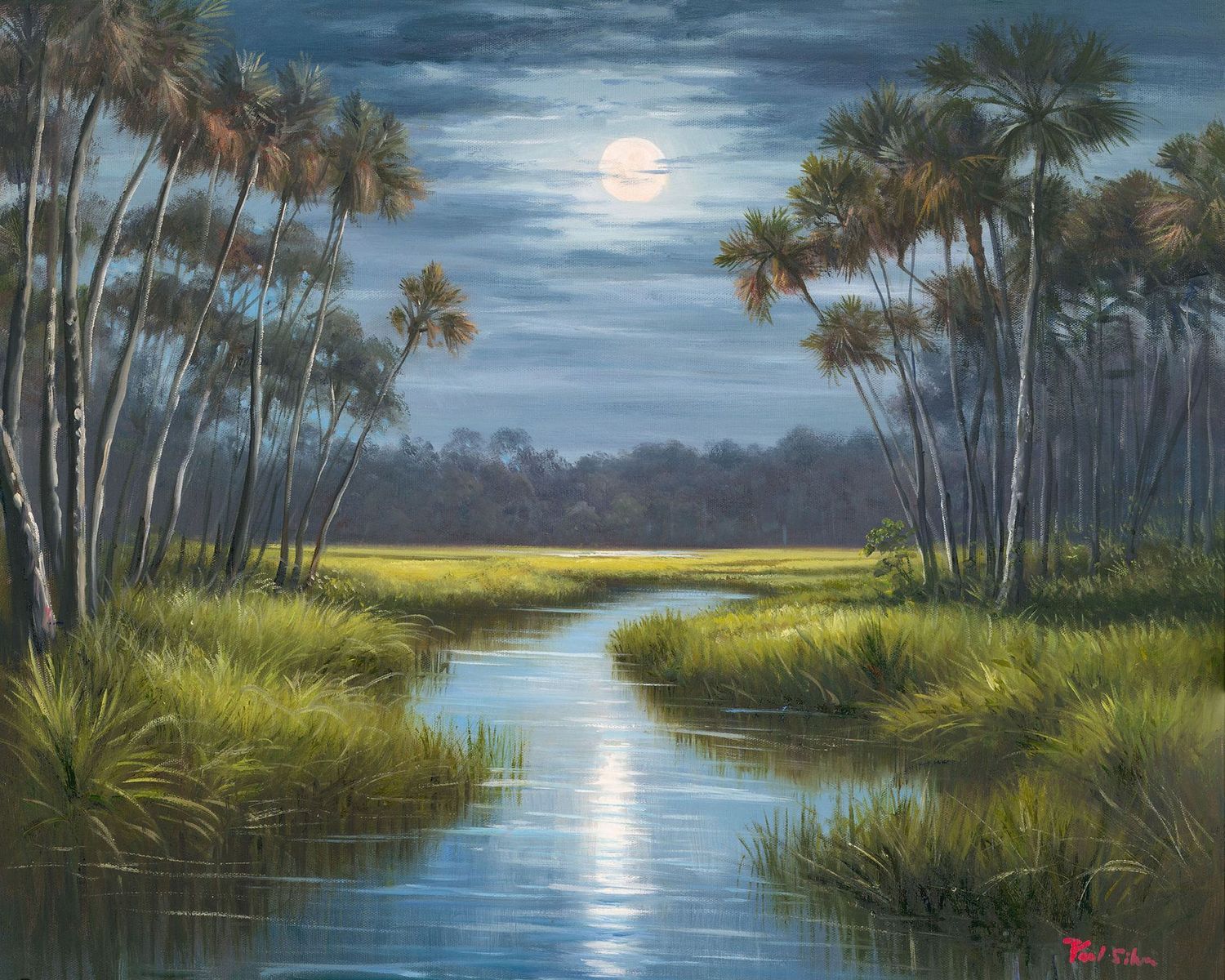"Moonlit Marsh"