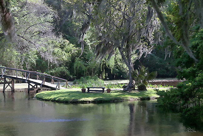 "Middleton Place Footbridge"