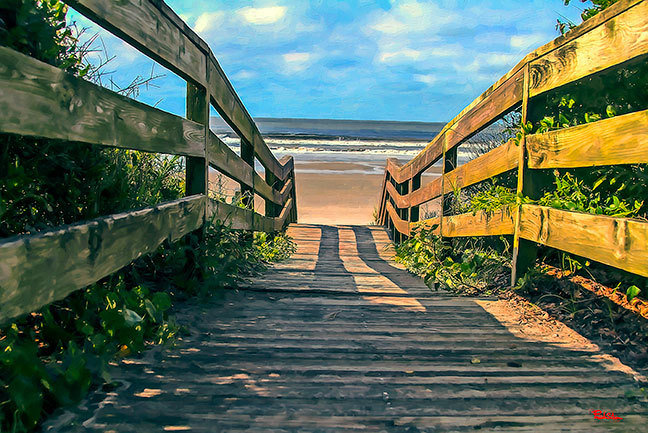 "Kiawah Beach Boardwalk"