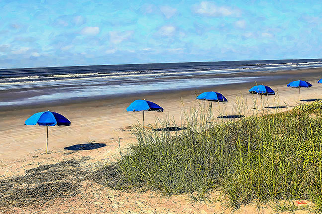 "Kiawah Beach Umbrellas"
