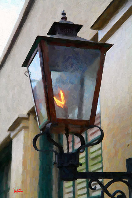 "Flickering Gas Lamp"