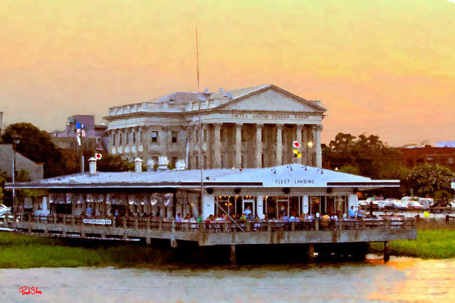 "Fleet Landing and the U.S Customs House"