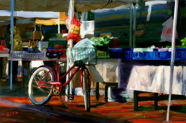 "Bicycle at Farmers Market"