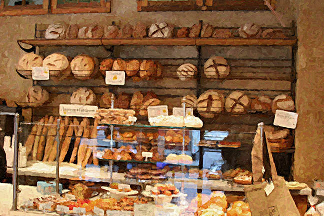 "Le Pain Quotidien Bread Counter"
