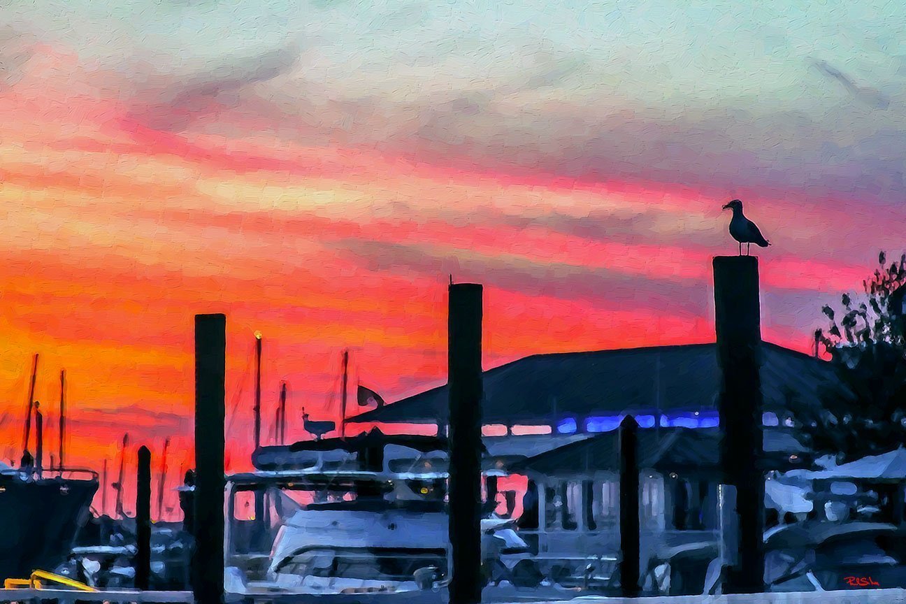"Harbor Sunset"