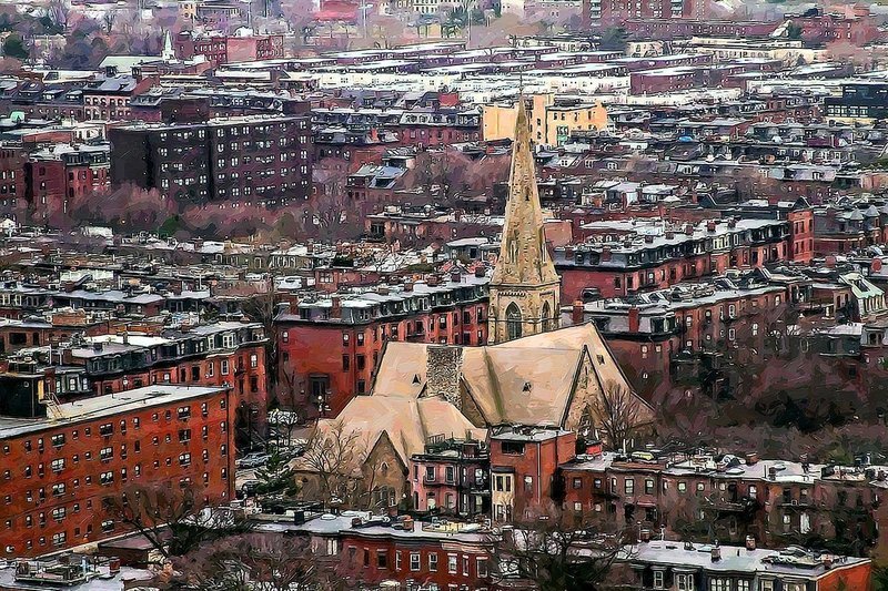 "Boston Winter Steeple"