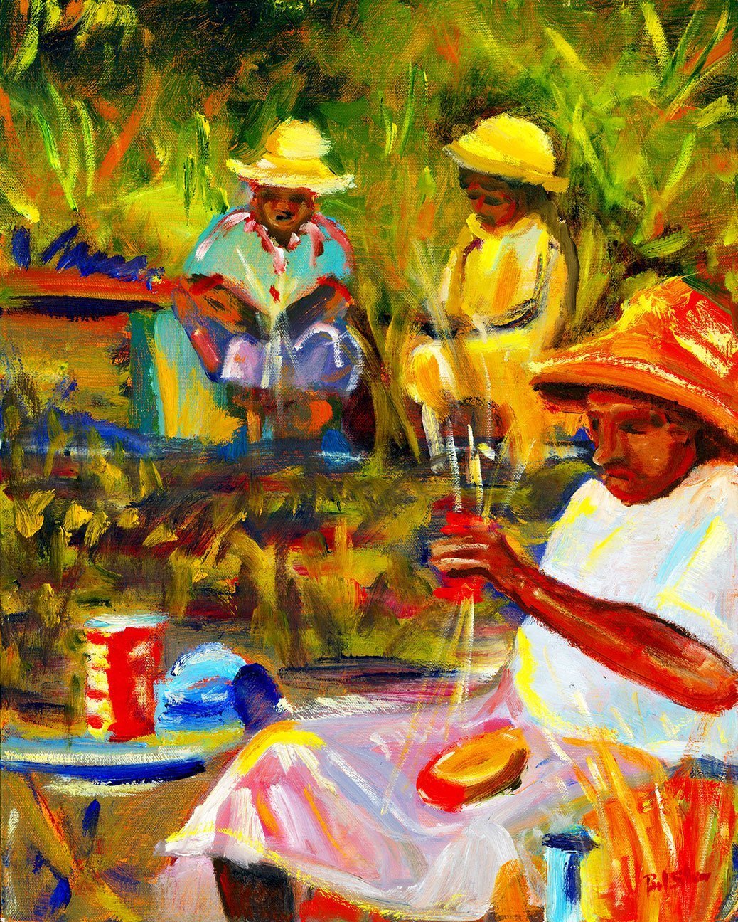 "Basket Ladies Abstract"