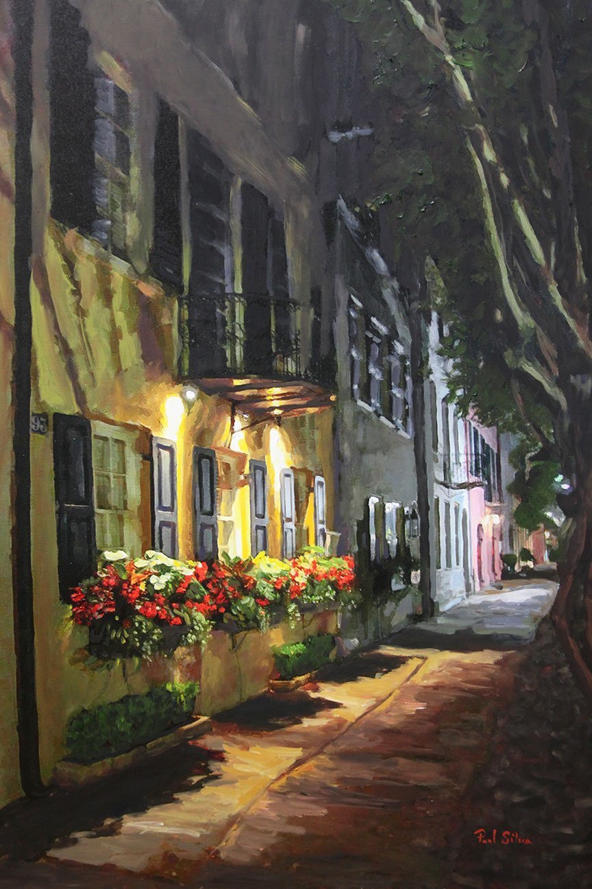 "Rainbow Row Night Walk"