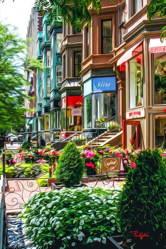 "Newbury Street Springtime"